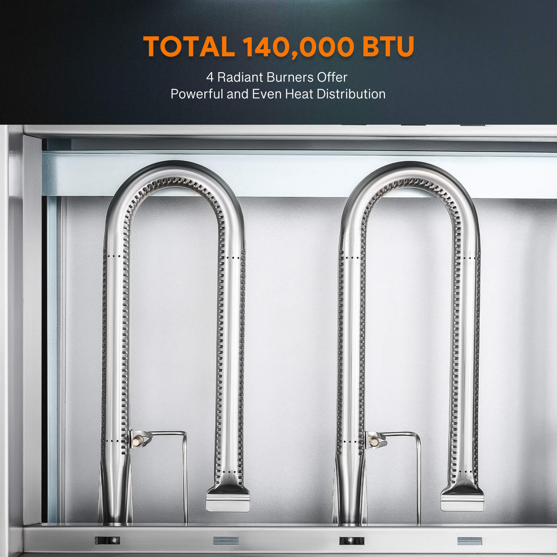 48" Commercial Radiant Charbroiler with 4 35000 BTU U-Shaped Burner