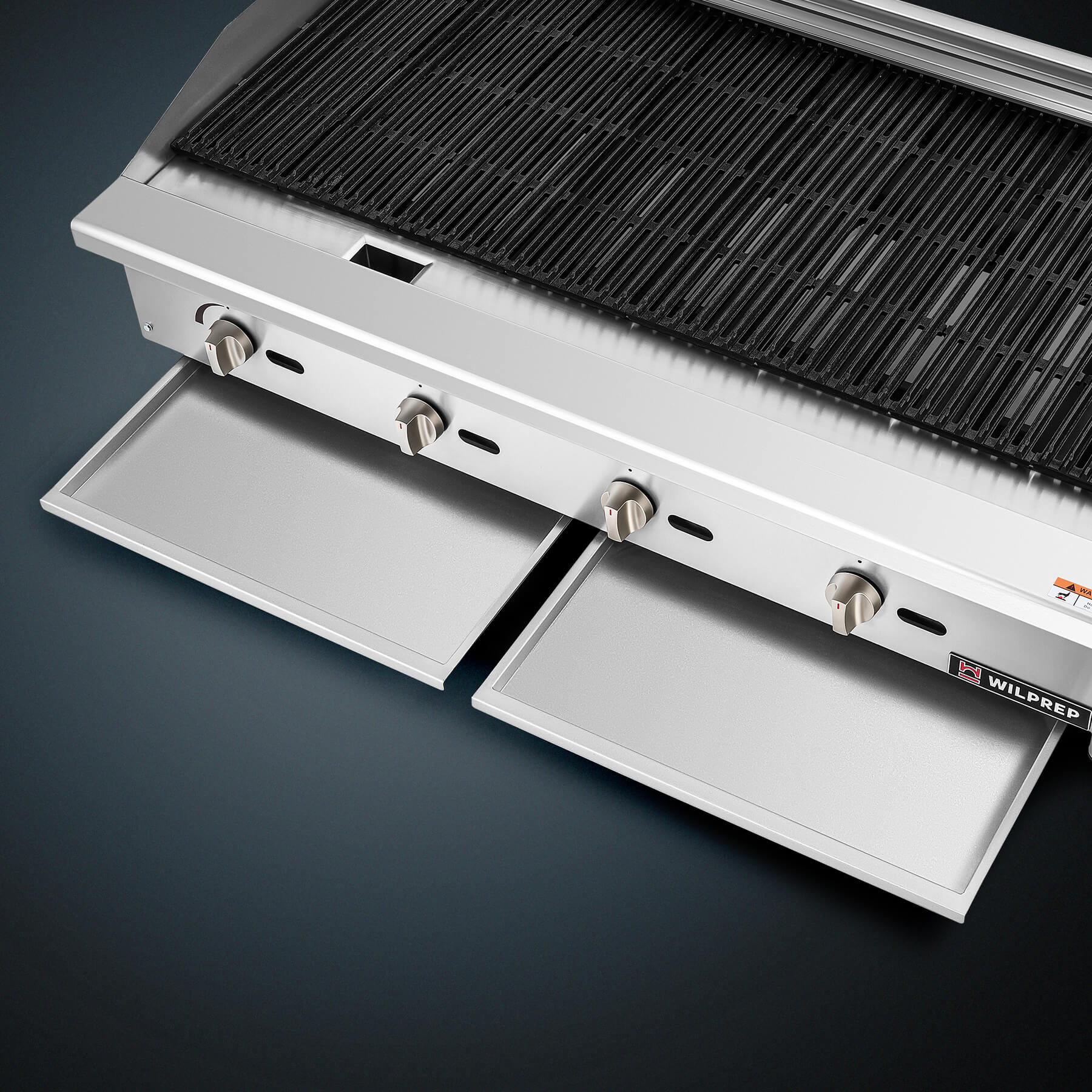 48" Commercial Radiant Charbroiler with 4 35000 BTU U-Shaped Burner
