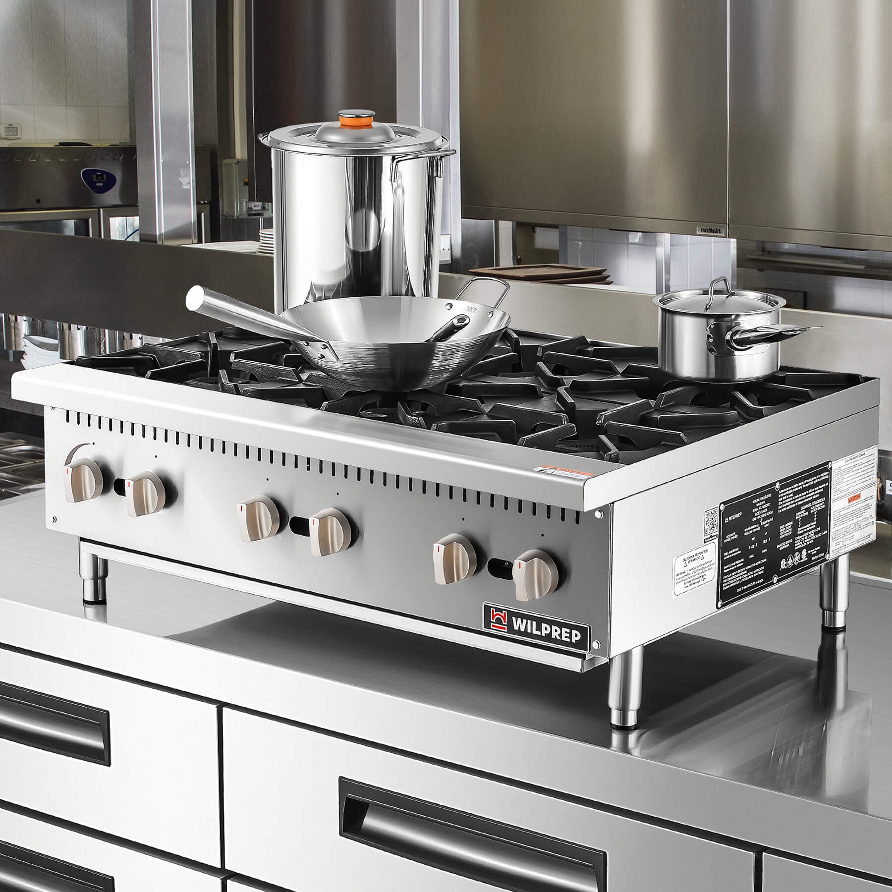 36" Propane Gas Range with Natural Gas Conversion Kit Grates
