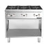 36" 6-Burner Commercial Gas Range with Storage Base-150,000 BTU