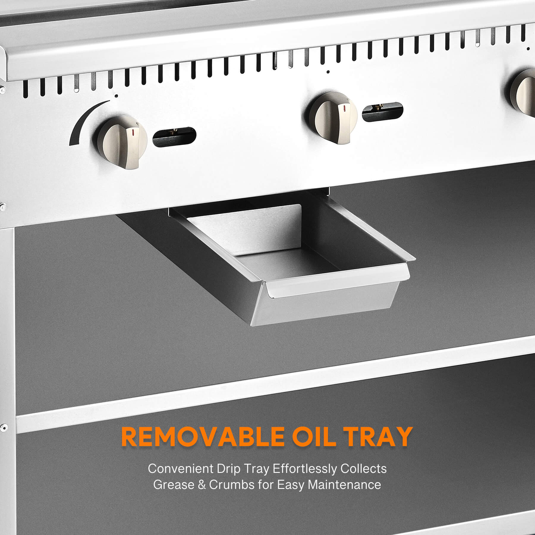 48" Commercial Gas Griddle with Cabinet Base 120,000 BTU
