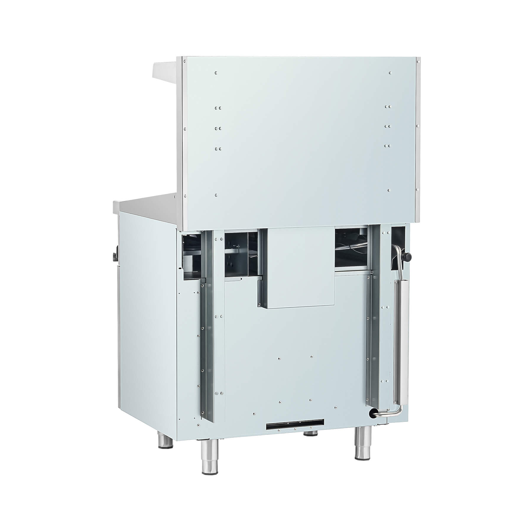 A silver 36 inch natural gas range with 4 burners, a single oven, and a 12 inch griddle.