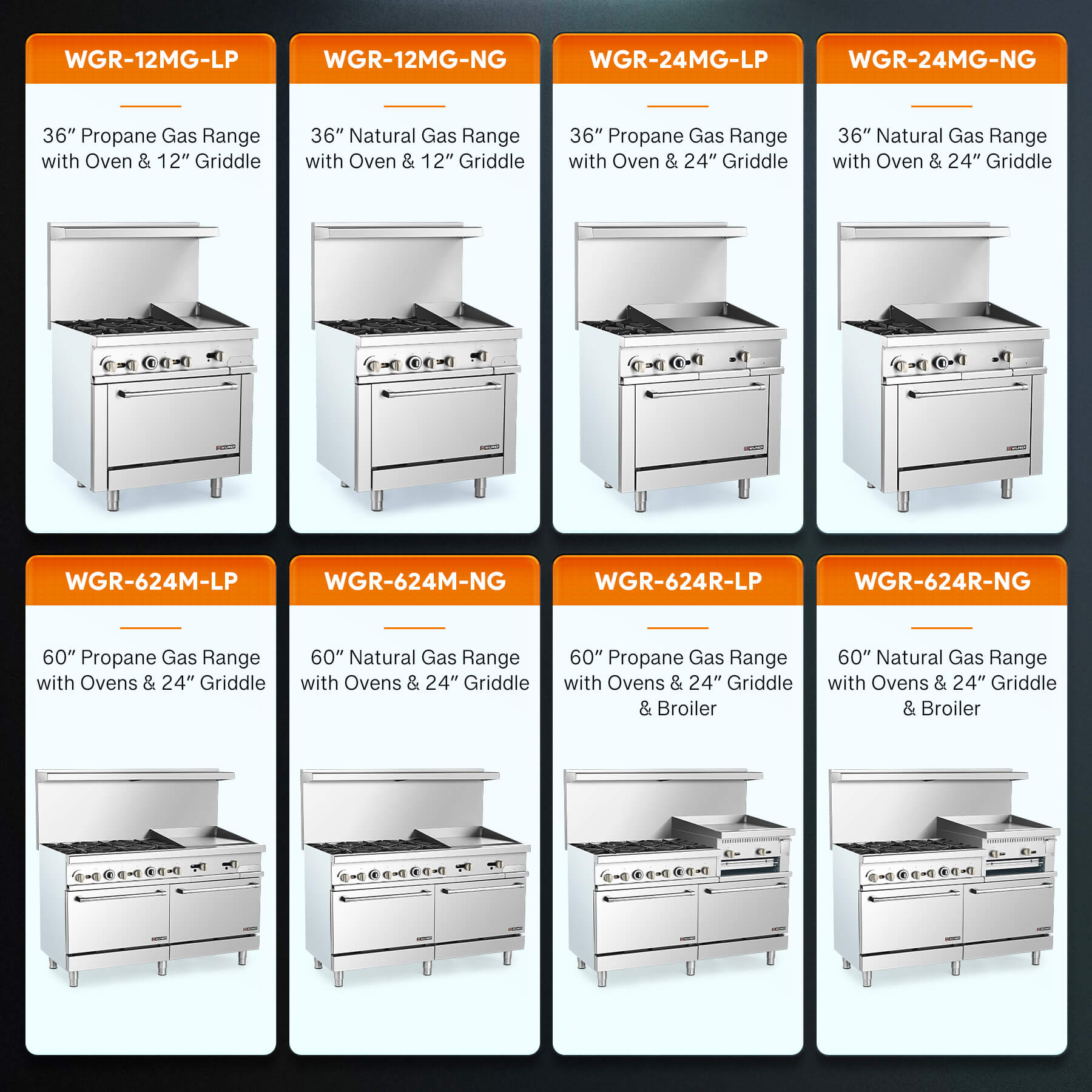 Commercial 6 Burner Stove With Oven