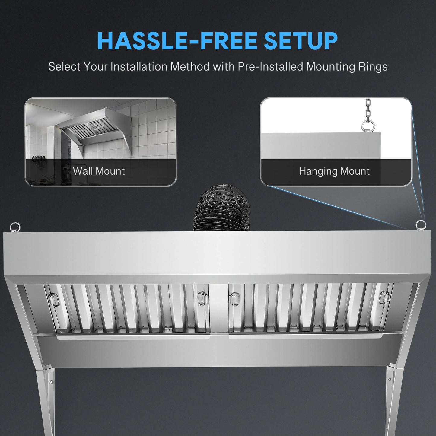 5 ft. Commercial Exhaust Hood for Sale Wilprep Kitchen