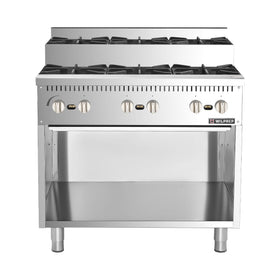 36" 6 Burner Step-Up Gas Range with Storage Base,156,000BTU
