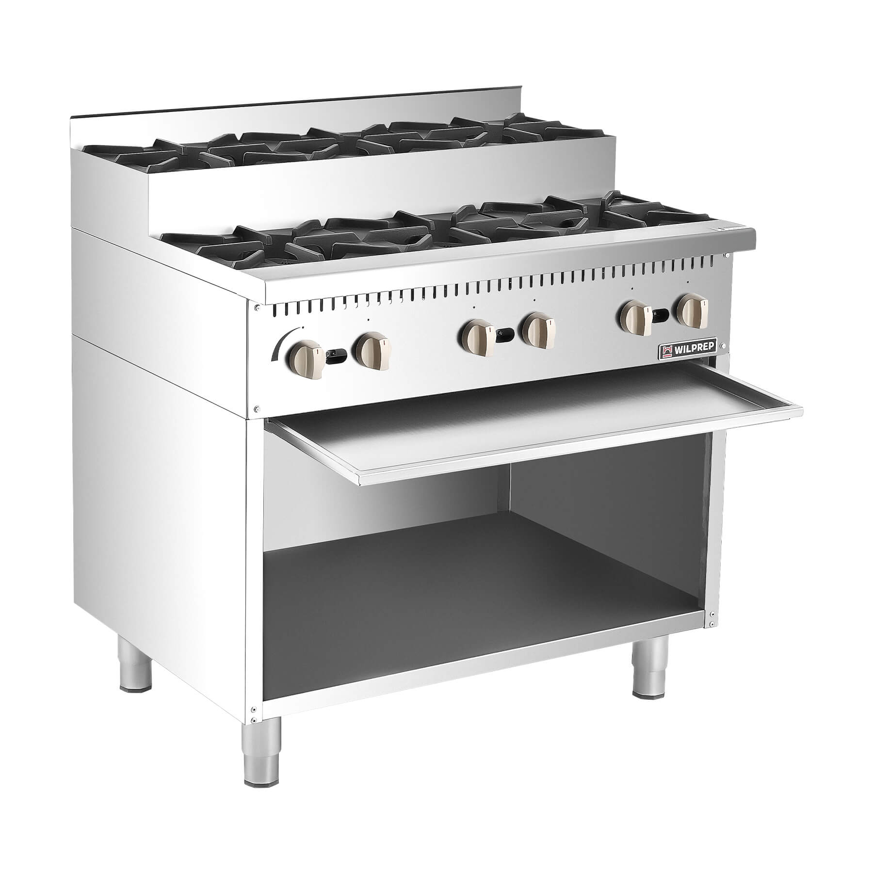 36" 6 Burner Step-Up Gas Range with Storage Base,156,000BTU
