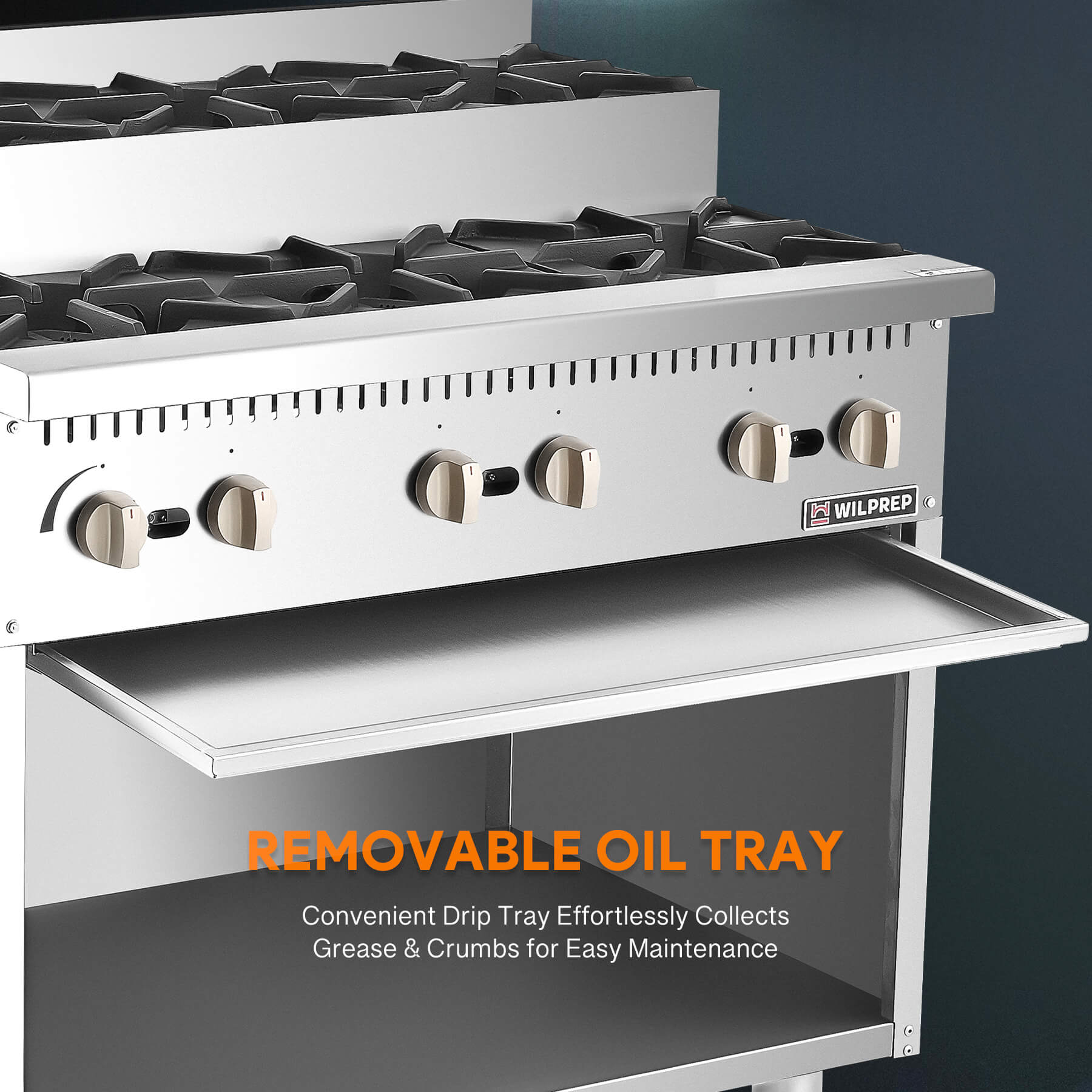 36" 6 Burner Step-Up Gas Range with Storage Base,156,000BTU
