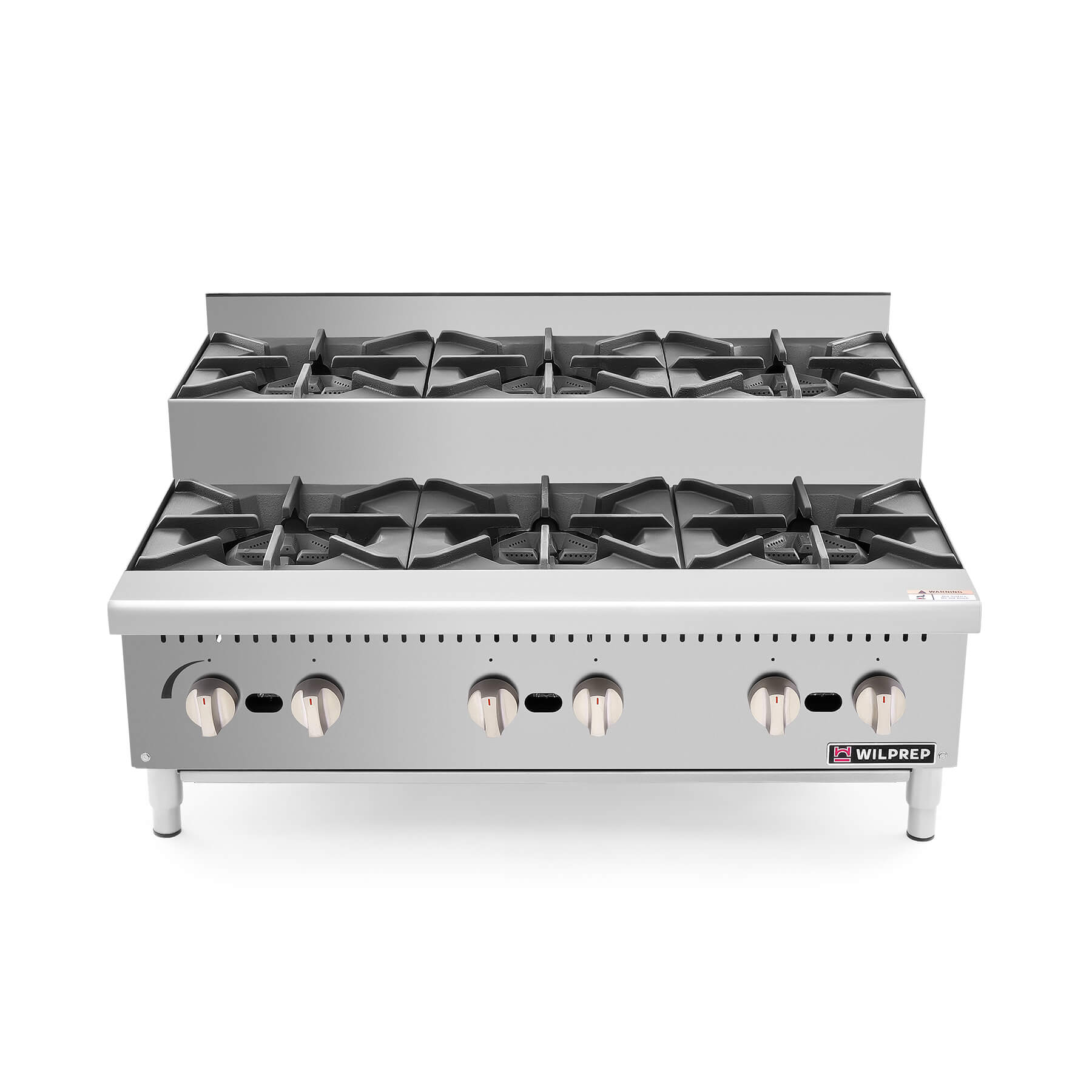 36" 6-Burner Natural Gas Step-Up Countertop Range with 26000 BTU Burners