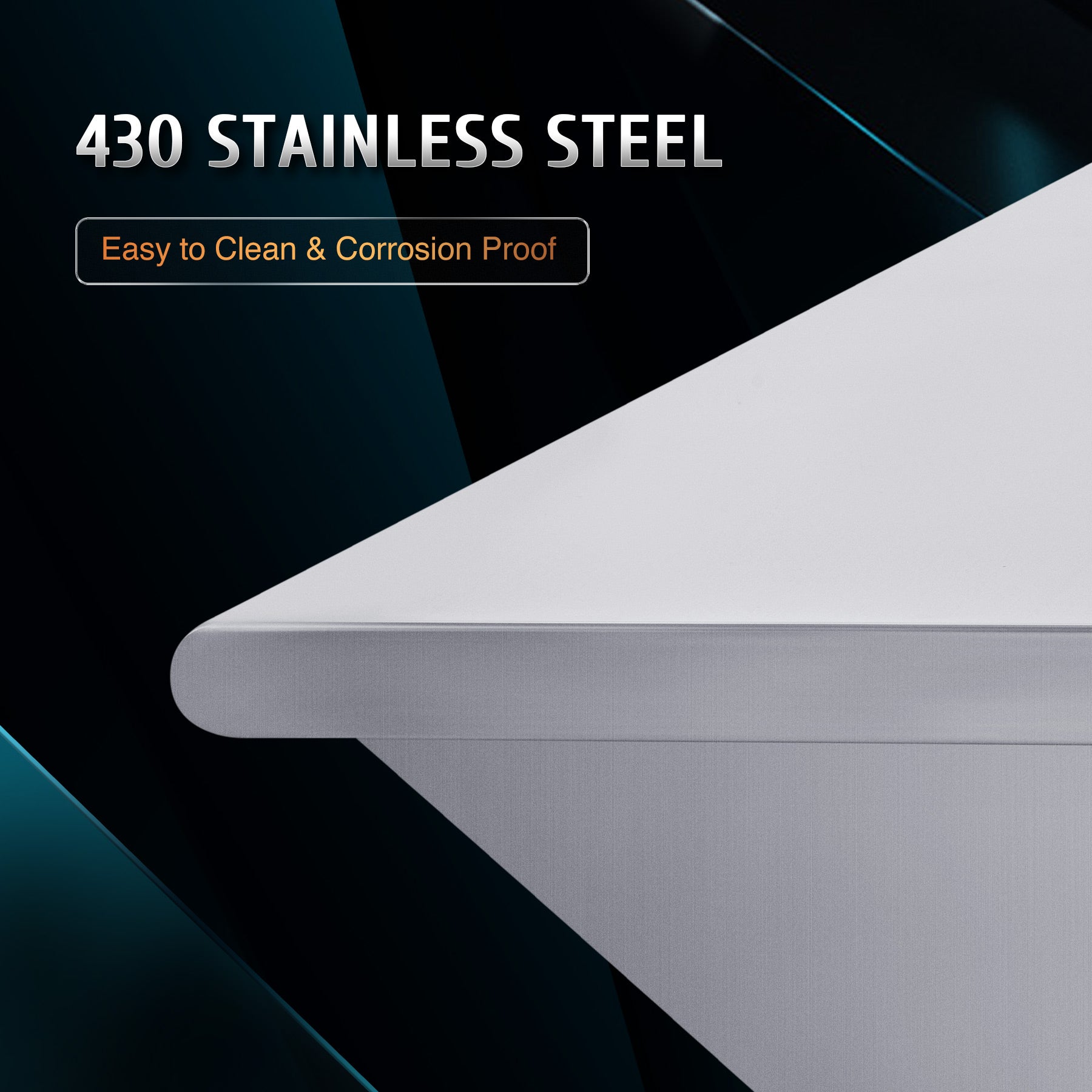 Commercial Kitchen Wall Shelf，Easy to Install, Organize Kitchen Supplies Efficiently，Easy to Clean & Corrosion Proof
