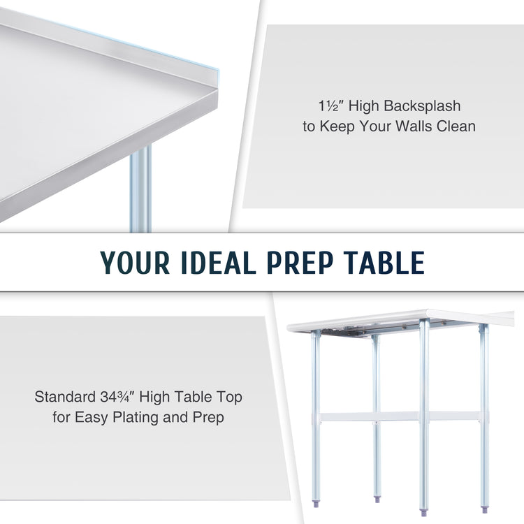 Wilprep Stainless Steel Kitchen Work Table