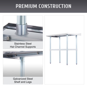 Stainless Steel Work Table on Wheels