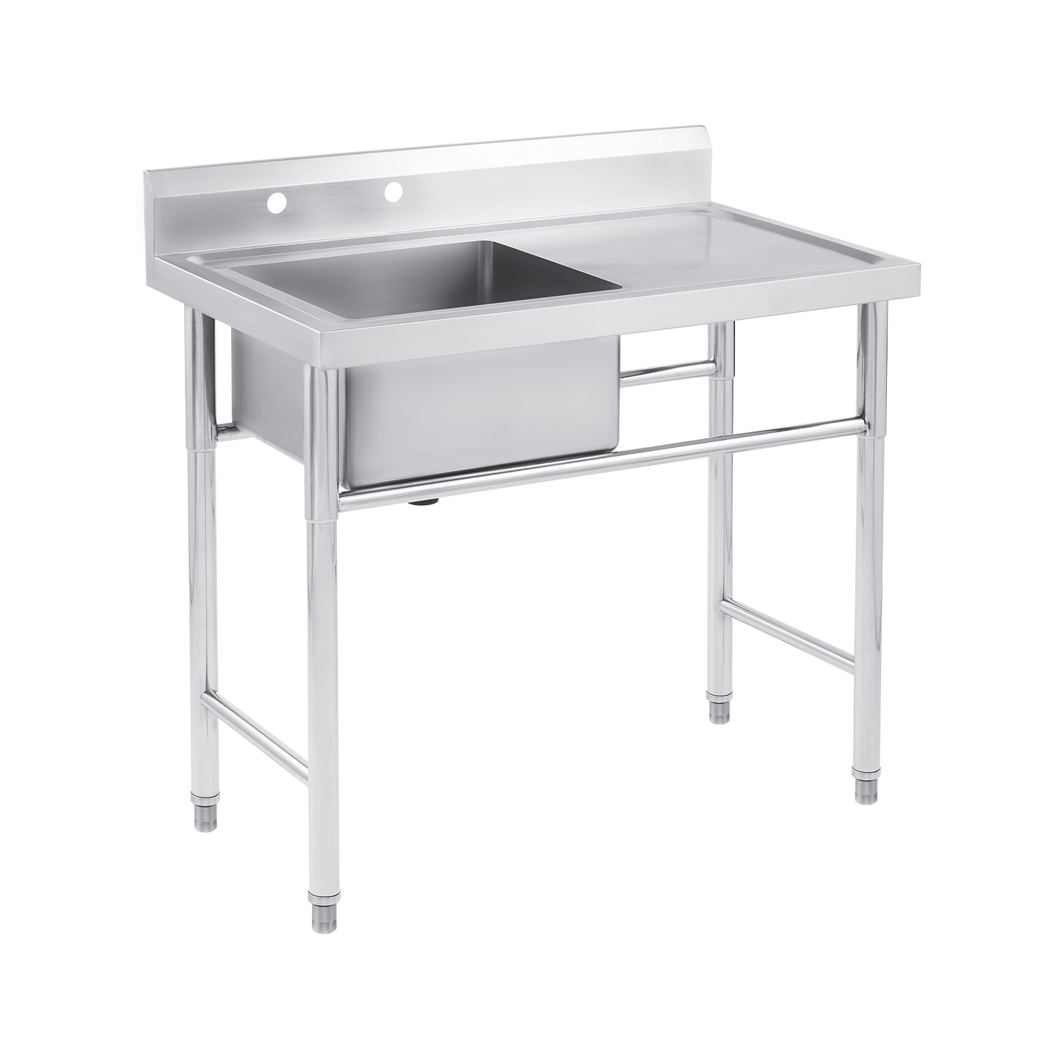 Kitchen Sink With Backsplash and Drainboard