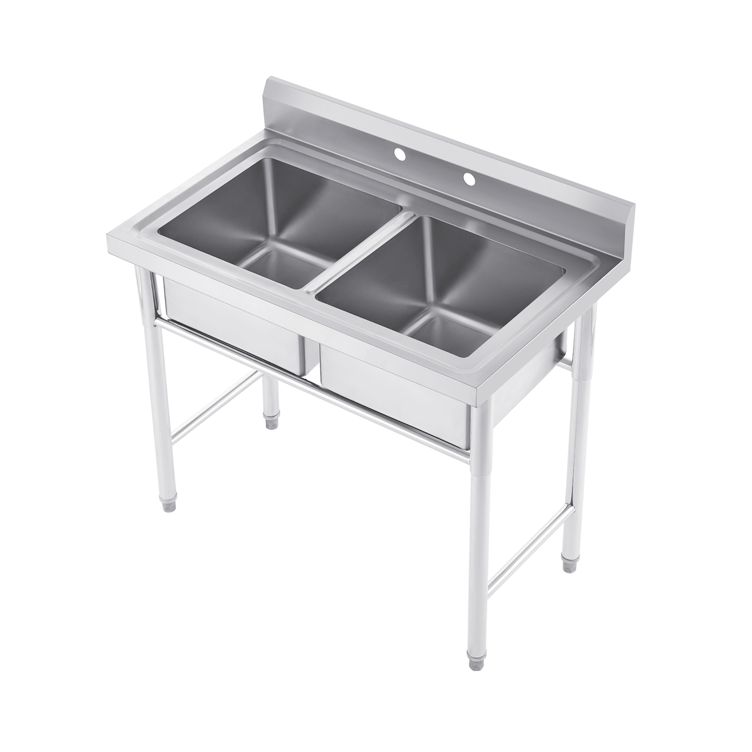 Stainless Steel Two Compartment Commercial Utility Sink