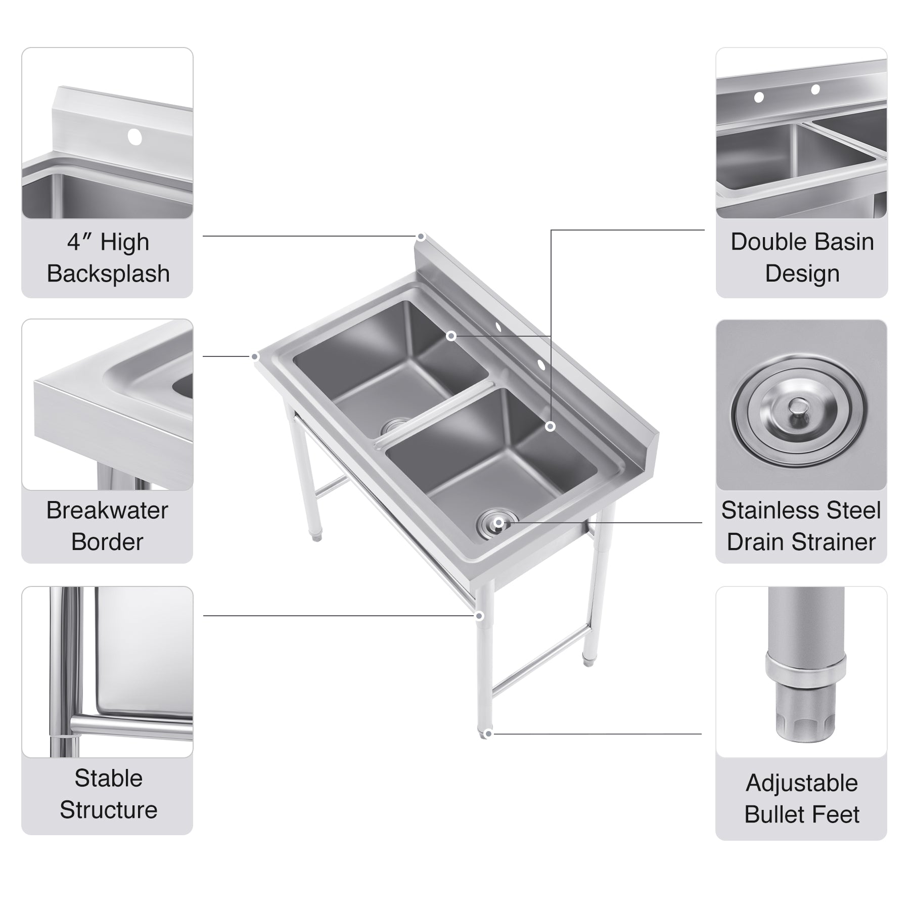 Stainless Steel Utility Sink for Sale