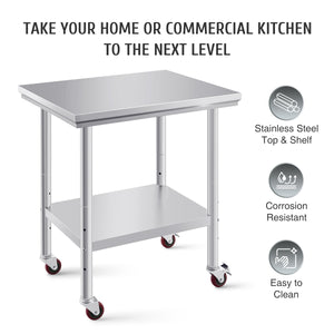 Wilprep Stainless Steel Kitchen Work Table