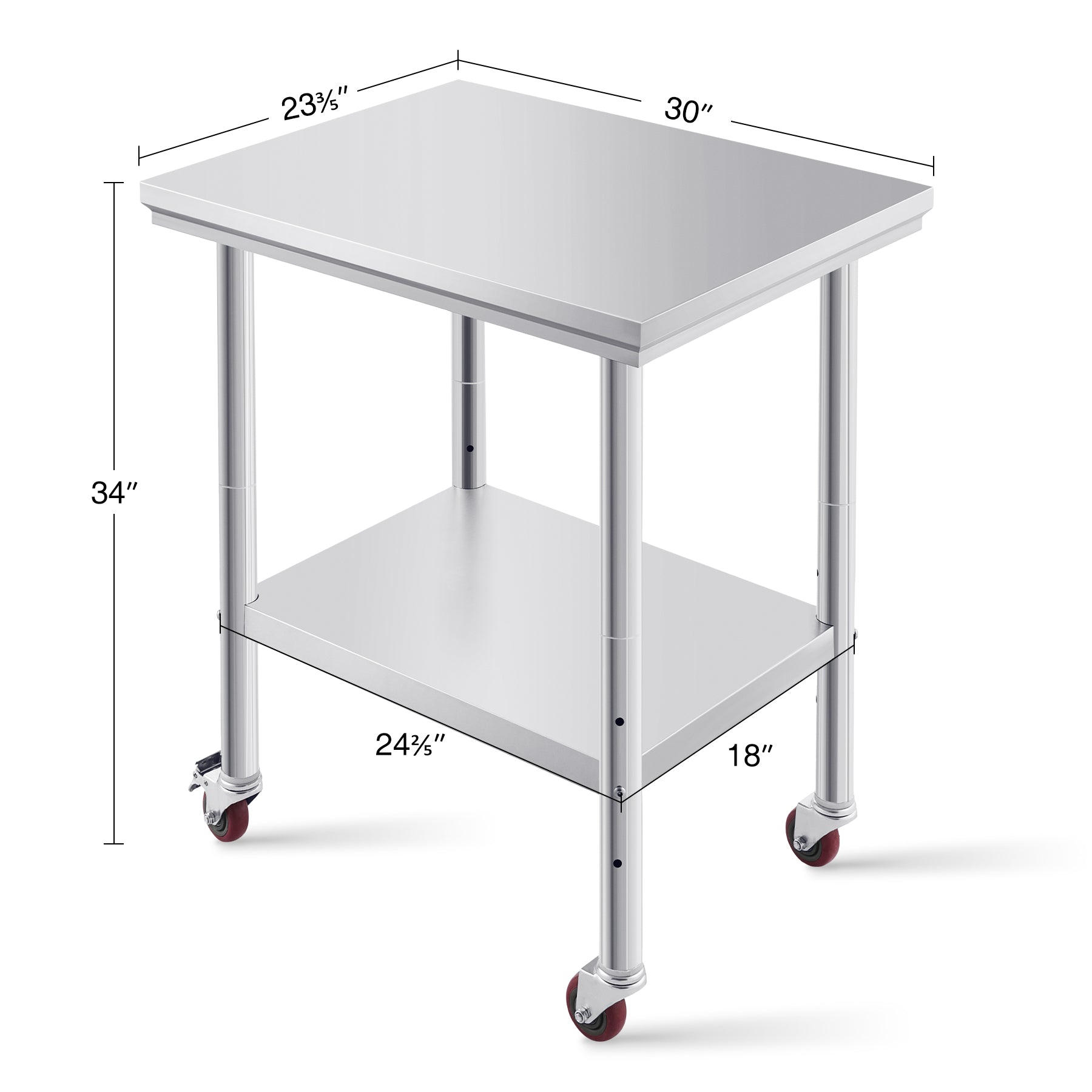 Stainless Steel Work Table With Casters Prices