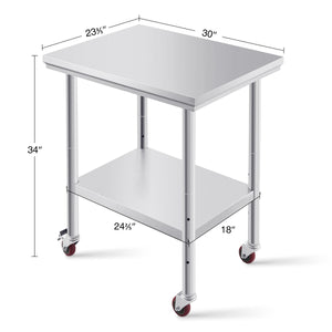 Stainless Steel Work Table With Casters Prices