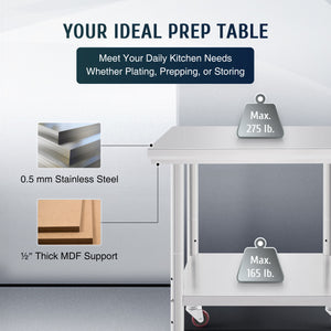 Adjustable Height Stainless Steel Work Table Products