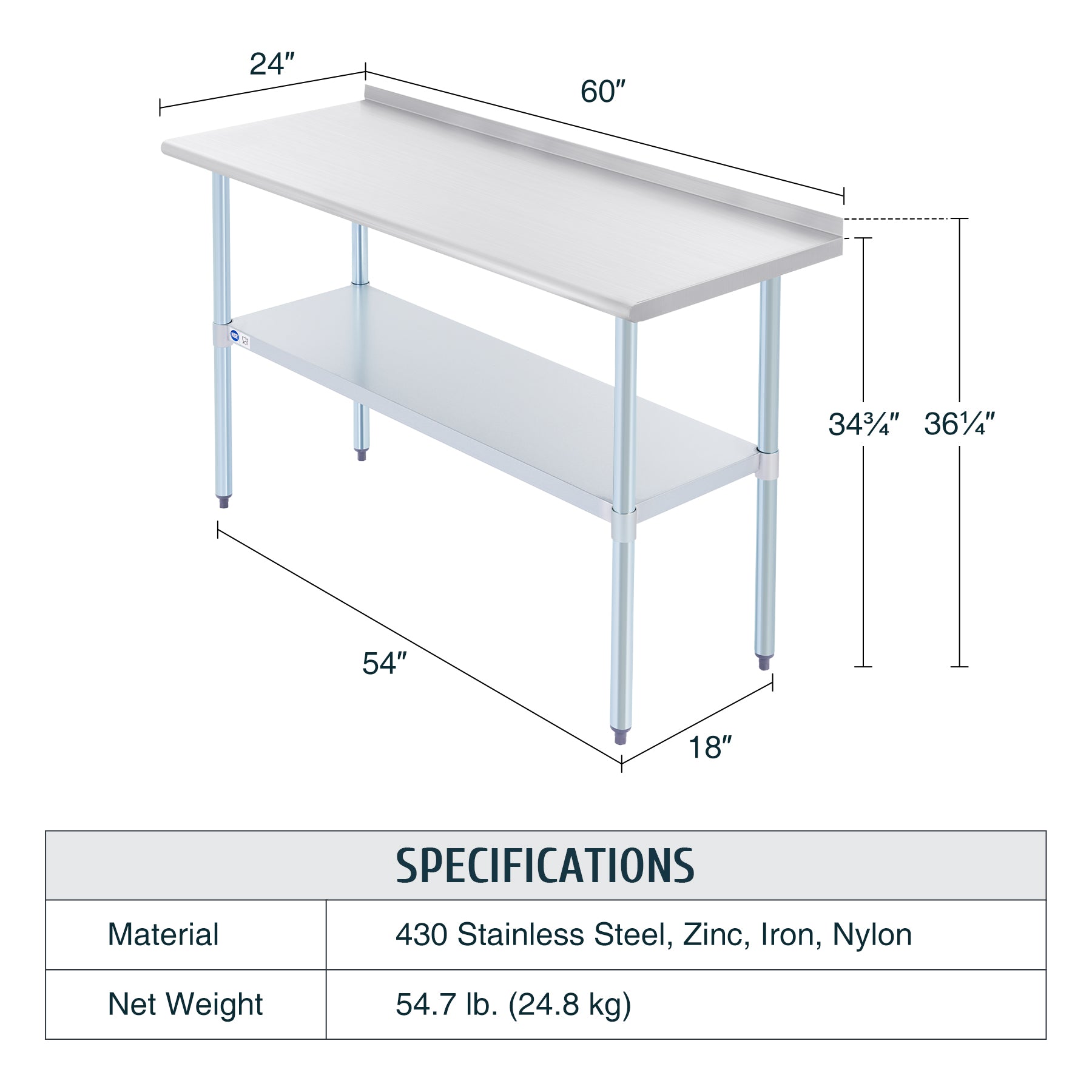 NSF CERTIFICATION Kitchen Worktable
